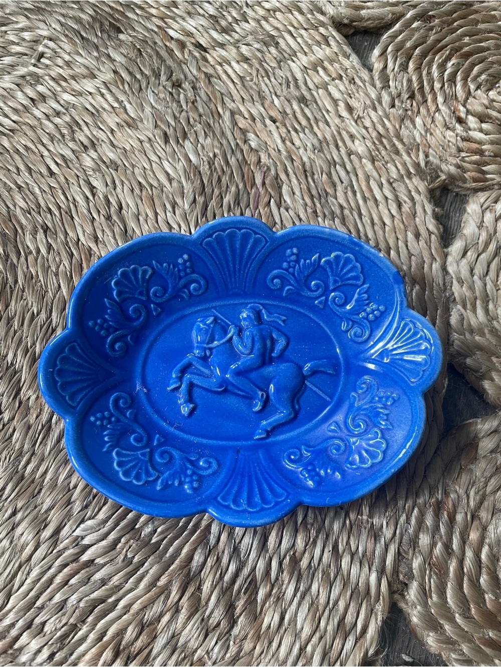 Vintage Japan Cobalt Blue Trinket Dish